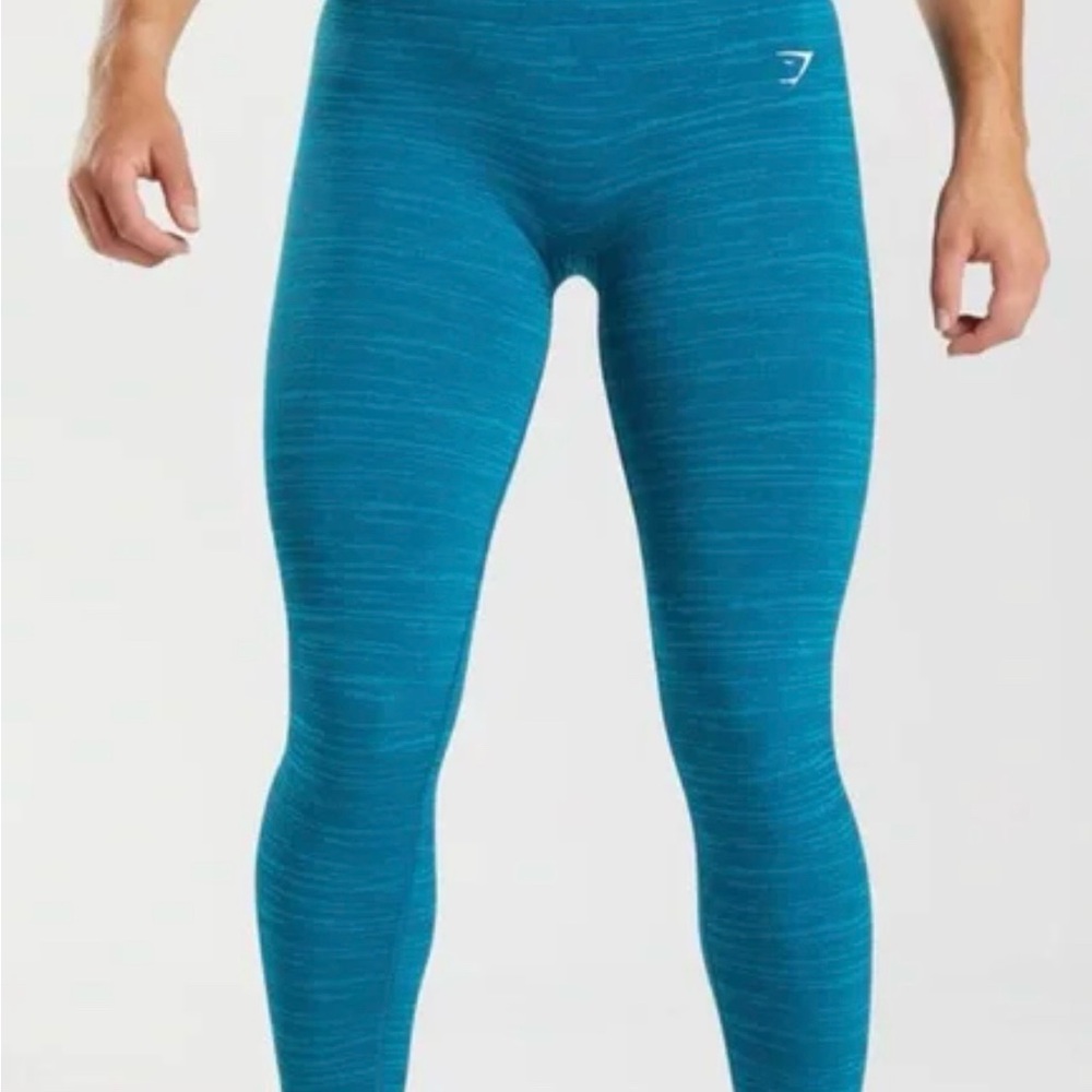 Gymshark Blue Adapt Marl Seamless Leggings, Size M